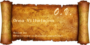 Onea Vilhelmina névjegykártya